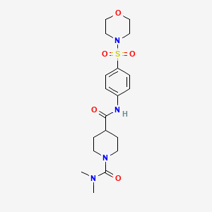 molecular formula C19H28N4O5S B5430883 N~1~,N~1~-dimethyl-N~4~-[4-(morpholin-4-ylsulfonyl)phenyl]piperidine-1,4-dicarboxamide 