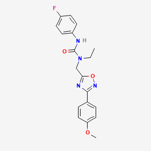 molecular formula C19H19FN4O3 B5430911 N-ethyl-N'-(4-fluorophenyl)-N-{[3-(4-methoxyphenyl)-1,2,4-oxadiazol-5-yl]methyl}urea 