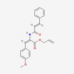 molecular formula C22H21NO4 B5430912 prop-2-enyl (E)-3-(4-methoxyphenyl)-2-[[(E)-3-phenylprop-2-enoyl]amino]prop-2-enoate 