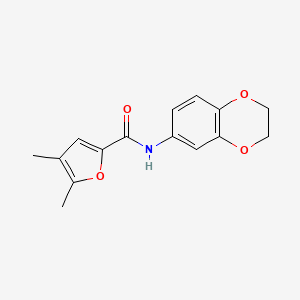 molecular formula C15H15NO4 B5430932 N-(2,3-dihydro-1,4-benzodioxin-6-yl)-4,5-dimethyl-2-furamide 