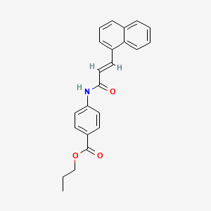 molecular formula C23H21NO3 B5430945 propyl 4-{[3-(1-naphthyl)acryloyl]amino}benzoate 