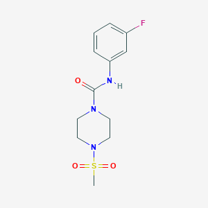 molecular formula C12H16FN3O3S B5430948 N-(3-fluorophenyl)-4-methanesulfonylpiperazine-1-carboxamide 