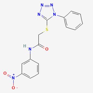 molecular formula C15H12N6O3S B5430960 N-(3-nitrophenyl)-2-[(1-phenyl-1H-tetrazol-5-yl)thio]acetamide 