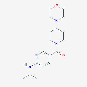 molecular formula C18H28N4O2 B5431028 N-isopropyl-5-[(4-morpholin-4-ylpiperidin-1-yl)carbonyl]pyridin-2-amine 