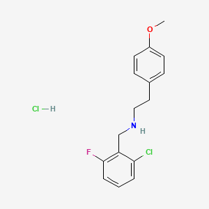 molecular formula C16H18Cl2FNO B5431110 N-[(2-chloro-6-fluorophenyl)methyl]-2-(4-methoxyphenyl)ethanamine;hydrochloride 