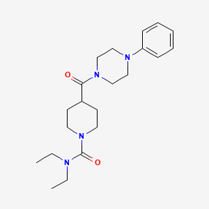 molecular formula C21H32N4O2 B5431130 N,N-diethyl-4-[(4-phenylpiperazin-1-yl)carbonyl]piperidine-1-carboxamide 