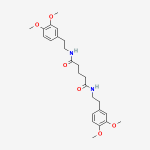 molecular formula C25H34N2O6 B5431150 N,N'-Bis(3,4-dimethoxyphenethyl)-glutaramide 