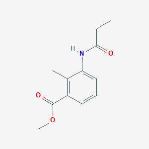 molecular formula C12H15NO3 B5431382 Methyl 2-methyl-3-(propanoylamino)benzoate 