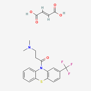 molecular formula C22H21F3N2O5S B5431444 N,N-dimethyl-3-oxo-3-[2-(trifluoromethyl)-10H-phenothiazin-10-yl]-1-propanamine 2-butenedioate 