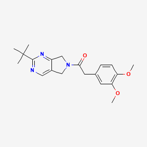 molecular formula C20H25N3O3 B5431512 2-tert-butyl-6-[(3,4-dimethoxyphenyl)acetyl]-6,7-dihydro-5H-pyrrolo[3,4-d]pyrimidine 