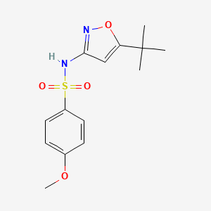 molecular formula C14H18N2O4S B5431562 N-(5-TERT-BUTYL-12-OXAZOL-3-YL)-4-METHOXYBENZENE-1-SULFONAMIDE 