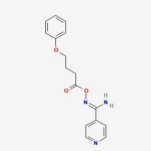 molecular formula C16H17N3O3 B5431607 N'-[(4-phenoxybutanoyl)oxy]-4-pyridinecarboximidamide 
