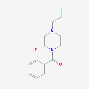 molecular formula C14H17FN2O B5431659 (4-ALLYLPIPERAZINO)(2-FLUOROPHENYL)METHANONE 