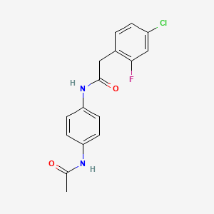 molecular formula C16H14ClFN2O2 B5431749 N-[4-(acetylamino)phenyl]-2-(4-chloro-2-fluorophenyl)acetamide 