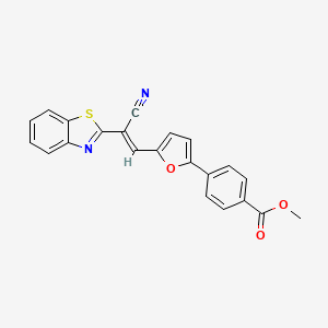 molecular formula C22H14N2O3S B5431760 methyl 4-[5-[(E)-2-(1,3-benzothiazol-2-yl)-2-cyanoethenyl]furan-2-yl]benzoate 