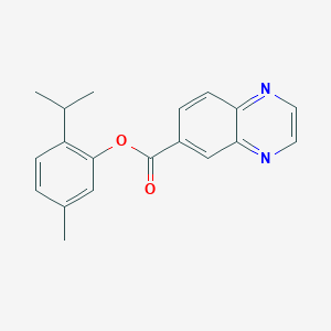 molecular formula C19H18N2O2 B5431848 (5-Methyl-2-propan-2-ylphenyl) quinoxaline-6-carboxylate 
