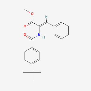 molecular formula C21H23NO3 B5431942 methyl (Z)-2-[(4-tert-butylbenzoyl)amino]-3-phenylprop-2-enoate 