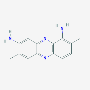 molecular formula C14H14N4 B054320 1,8-Diamino-2,7-dimethylphenazine CAS No. 119631-01-5