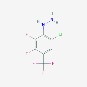 molecular formula C7H4ClF5N2 B054332 6-Chloro-2,3-difluoro-4-(trifluoromethyl)phenylhydrazine CAS No. 120769-98-4