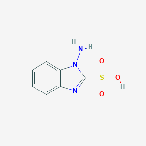 molecular formula C7H7N3O3S B054333 1-Aminobenzimidazole-2-sulfonic acid CAS No. 120341-04-0
