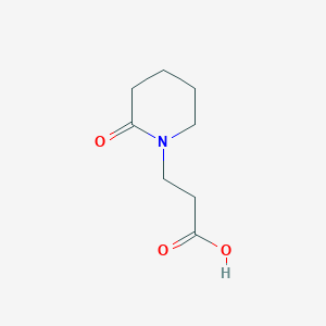 molecular formula C8H13NO3 B054340 3-(2-Oxopiperidin-1-YL)propanoic acid CAS No. 117705-04-1