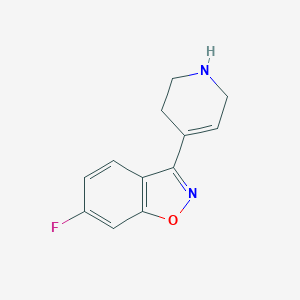 molecular formula C12H11FN2O B054346 6-Fluoro-3-(1,2,3,6-tetrahydro-4-pyridinyl)-1,2-benzisoxazole CAS No. 439082-09-4