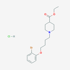 molecular formula C18H27BrClNO3 B5434741 Ethyl 1-[4-(2-bromophenoxy)butyl]piperidine-4-carboxylate;hydrochloride 