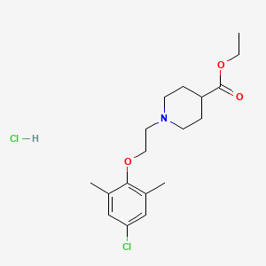 molecular formula C18H27Cl2NO3 B5435636 Ethyl 1-[2-(4-chloro-2,6-dimethylphenoxy)ethyl]piperidine-4-carboxylate;hydrochloride 