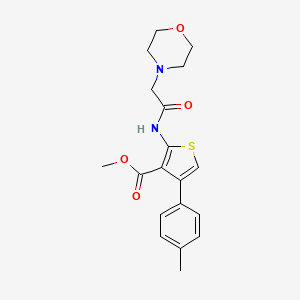 molecular formula C19H22N2O4S B5435745 METHYL 4-(4-METHYLPHENYL)-2-[2-(MORPHOLIN-4-YL)ACETAMIDO]THIOPHENE-3-CARBOXYLATE 