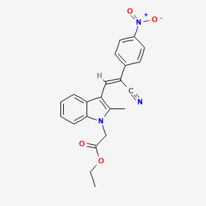 molecular formula C22H19N3O4 B5435795 ethyl 2-[3-[(Z)-2-cyano-2-(4-nitrophenyl)ethenyl]-2-methylindol-1-yl]acetate 