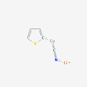 molecular formula C5H3CuLiNS- B054359 Lithium 2-thienylcyanocuprate 0.25M CAS No. 112426-02-5