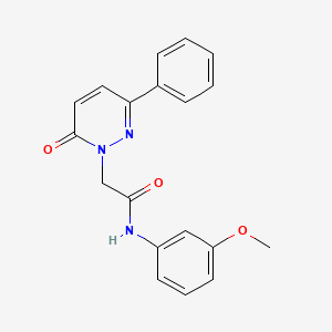 molecular formula C19H17N3O3 B5435997 N-(3-methoxyphenyl)-2-(6-oxo-3-phenylpyridazin-1(6H)-yl)acetamide 