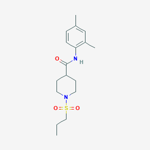 molecular formula C17H26N2O3S B5436092 N-(2,4-dimethylphenyl)-1-propylsulfonylpiperidine-4-carboxamide 
