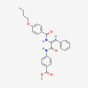 molecular formula C28H28N2O5 B5436098 methyl 4-[[(E)-2-[(4-butoxybenzoyl)amino]-3-phenylprop-2-enoyl]amino]benzoate 