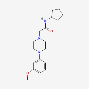 molecular formula C18H27N3O2 B5436195 N-cyclopentyl-2-[4-(3-methoxyphenyl)piperazin-1-yl]acetamide 