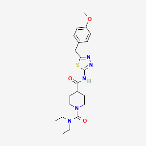molecular formula C21H29N5O3S B5436355 N~1~,N~1~-diethyl-N~4~-[5-(4-methoxybenzyl)-1,3,4-thiadiazol-2-yl]piperidine-1,4-dicarboxamide 