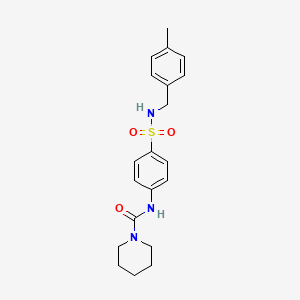 molecular formula C20H25N3O3S B5436527 N-[4-[(4-methylphenyl)methylsulfamoyl]phenyl]piperidine-1-carboxamide 