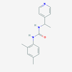 molecular formula C16H19N3O B5436546 N-(2,4-DIMETHYLPHENYL)-N'-[1-(4-PYRIDYL)ETHYL]UREA 