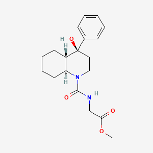 molecular formula C19H26N2O4 B5436806 methyl 2-[[(4S,4aS,8aS)-4-hydroxy-4-phenyl-2,3,4a,5,6,7,8,8a-octahydroquinoline-1-carbonyl]amino]acetate 