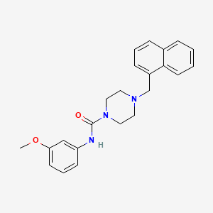 molecular formula C23H25N3O2 B5436846 N-(3-methoxyphenyl)-4-(naphthalen-1-ylmethyl)piperazine-1-carboxamide 