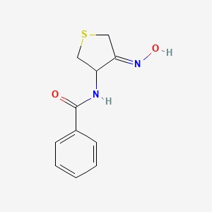molecular formula C11H12N2O2S B5437072 N-[(4Z)-4-(HYDROXYIMINO)THIOLAN-3-YL]BENZAMIDE 