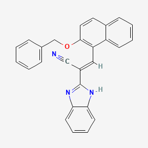 molecular formula C27H19N3O B5437091 (2E)-2-(1H-benzimidazol-2-yl)-3-[2-(benzyloxy)naphthalen-1-yl]prop-2-enenitrile 