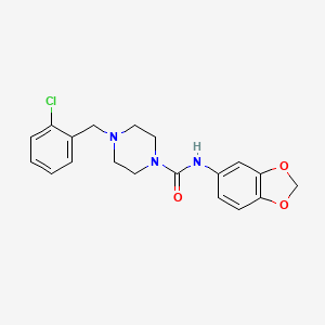 molecular formula C19H20ClN3O3 B5437383 N-(2H-13-BENZODIOXOL-5-YL)-4-[(2-CHLOROPHENYL)METHYL]PIPERAZINE-1-CARBOXAMIDE 
