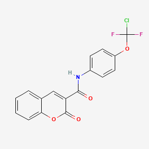 molecular formula C17H10ClF2NO4 B5437517 N-[4-(CHLORODIFLUOROMETHOXY)PHENYL]-2-OXO-2H-CHROMENE-3-CARBOXAMIDE 