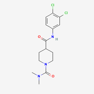 molecular formula C15H19Cl2N3O2 B5437521 N~4~-(3,4-dichlorophenyl)-N~1~,N~1~-dimethylpiperidine-1,4-dicarboxamide 
