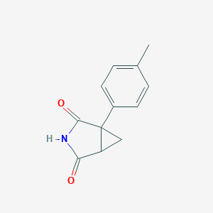 molecular formula C12H11NO2 B054376 1-(p-Tolyl)-3-azabicyclo[3.1.0]hexane-2,4-dione CAS No. 113111-34-5