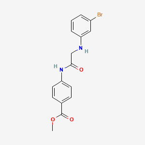 molecular formula C16H15BrN2O3 B5437909 METHYL 4-{2-[(3-BROMOPHENYL)AMINO]ACETAMIDO}BENZOATE 