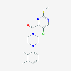 molecular formula C18H21ClN4OS B5437953 (5-Chloro-2-(methylthio)pyrimidin-4-yl)(4-(2,3-dimethylphenyl)piperazin-1-yl)methanone 