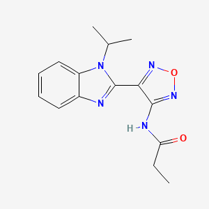 molecular formula C15H17N5O2 B5438004 N-{4-[1-(PROPAN-2-YL)-1H-1,3-BENZODIAZOL-2-YL]-1,2,5-OXADIAZOL-3-YL}PROPANAMIDE 