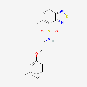 molecular formula C19H25N3O3S2 B5438048 N-[2-(ADAMANTAN-1-YLOXY)ETHYL]-5-METHYL-2,1,3-BENZOTHIADIAZOLE-4-SULFONAMIDE 